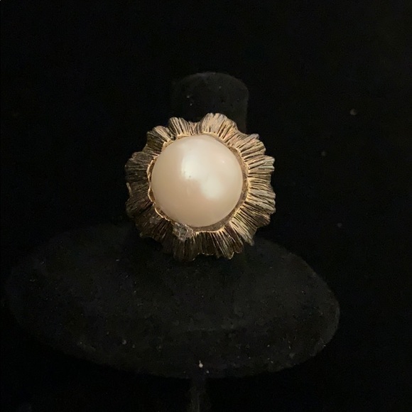 Vintage Uncas adjustable pearl ring - Picture 2 of 9